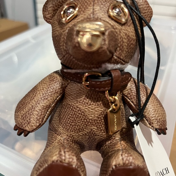Coach Collectible Bear Bag Charm In Signature Canvas - Picture 5 of 6